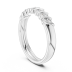 Sparkling Diamond Twist Band Ring – Modern White Gold Design