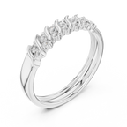 Sparkling Diamond Twist Band Ring – Modern White Gold Design
