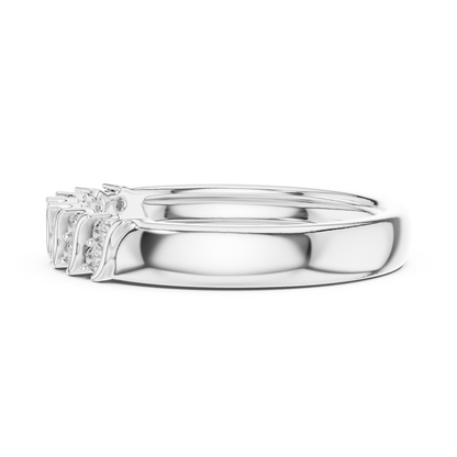 Sparkling Diamond Twist Band Ring – Modern White Gold Design