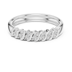 Sparkling Diamond Twist Band Ring – Modern White Gold Design