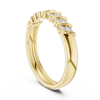 Sparkling Diamond Twist Band Ring – Modern White Gold Design