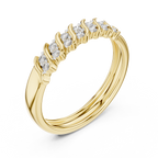 Sparkling Diamond Twist Band Ring – Modern White Gold Design