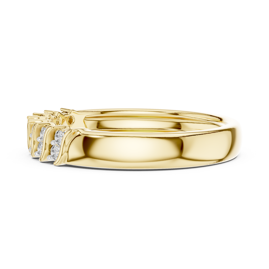 Sparkling Diamond Twist Band Ring – Modern White Gold Design