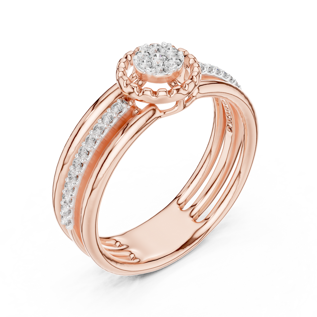 Luxury White Gold Diamond Engagement Ring for Her