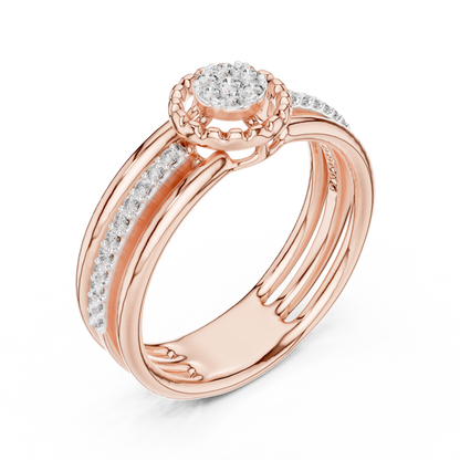 Luxury White Gold Diamond Engagement Ring for Her