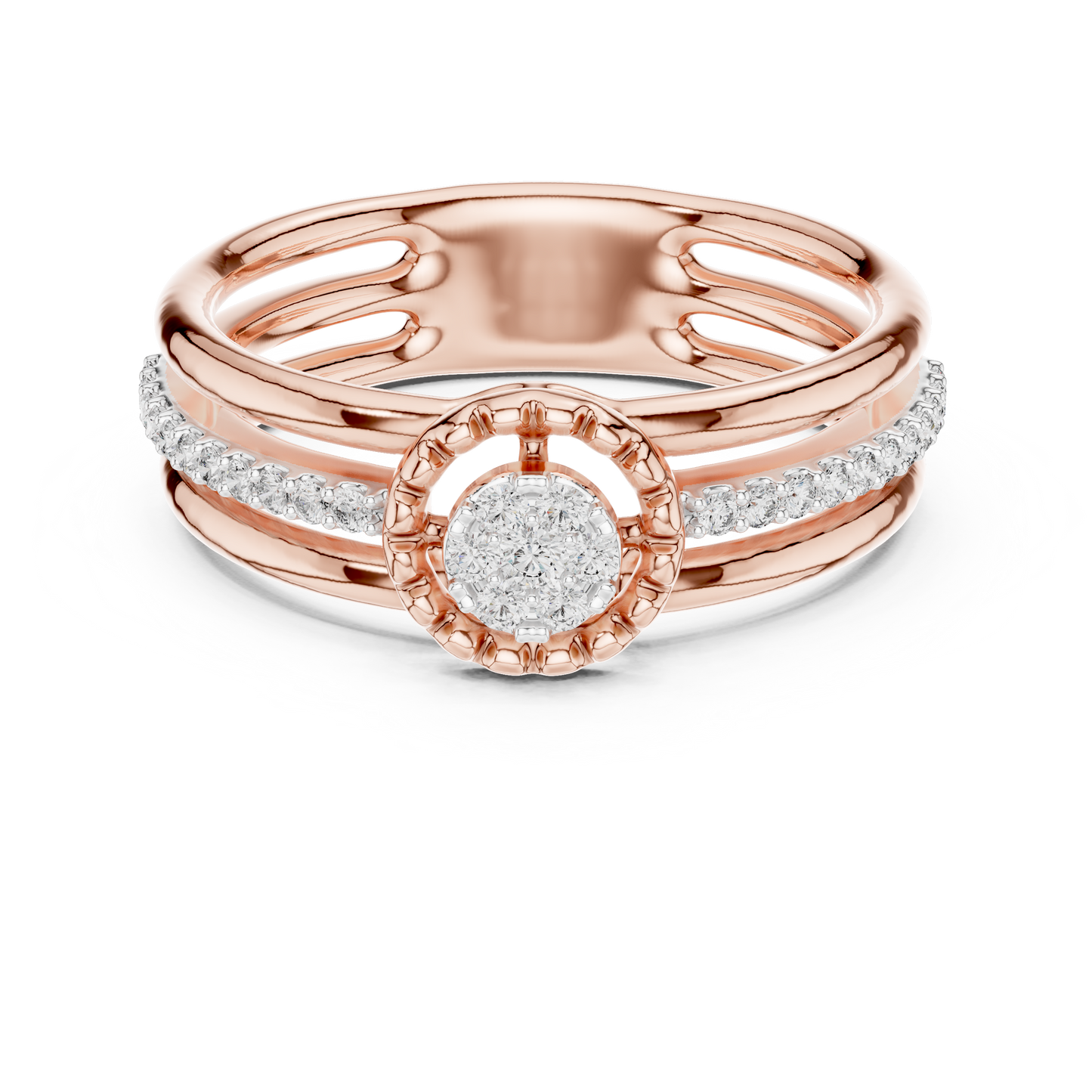 Luxury White Gold Diamond Engagement Ring for Her