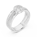 Luxury White Gold Diamond Engagement Ring for Her