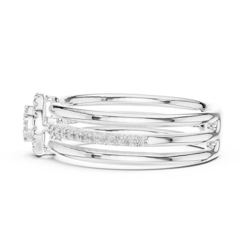 Luxury White Gold Diamond Engagement Ring for Her
