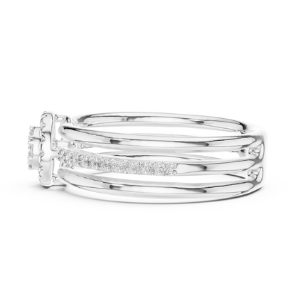 Luxury White Gold Diamond Engagement Ring for Her