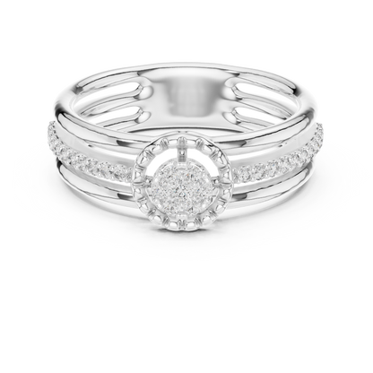 Luxury White Gold Diamond Engagement Ring for Her