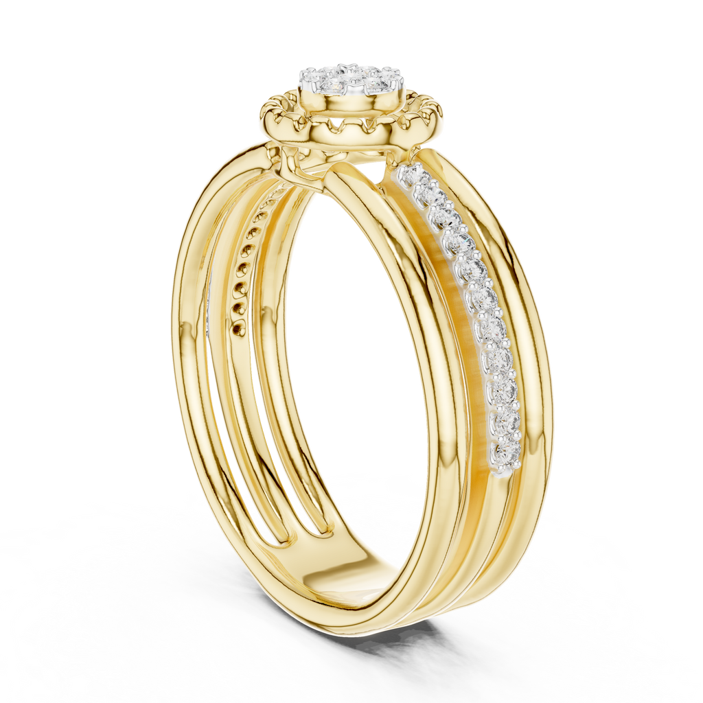 Luxury White Gold Diamond Engagement Ring for Her