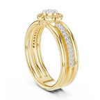 Luxury White Gold Diamond Engagement Ring for Her