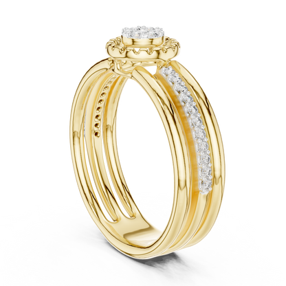 Luxury White Gold Diamond Engagement Ring for Her