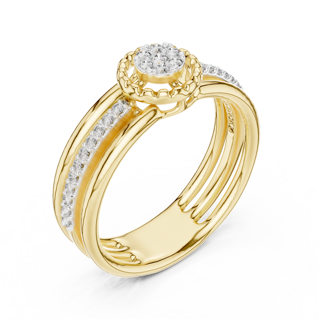 Luxury White Gold Diamond Engagement Ring for Her