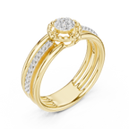 Luxury White Gold Diamond Engagement Ring for Her