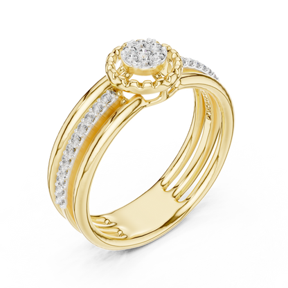 Luxury White Gold Diamond Engagement Ring for Her
