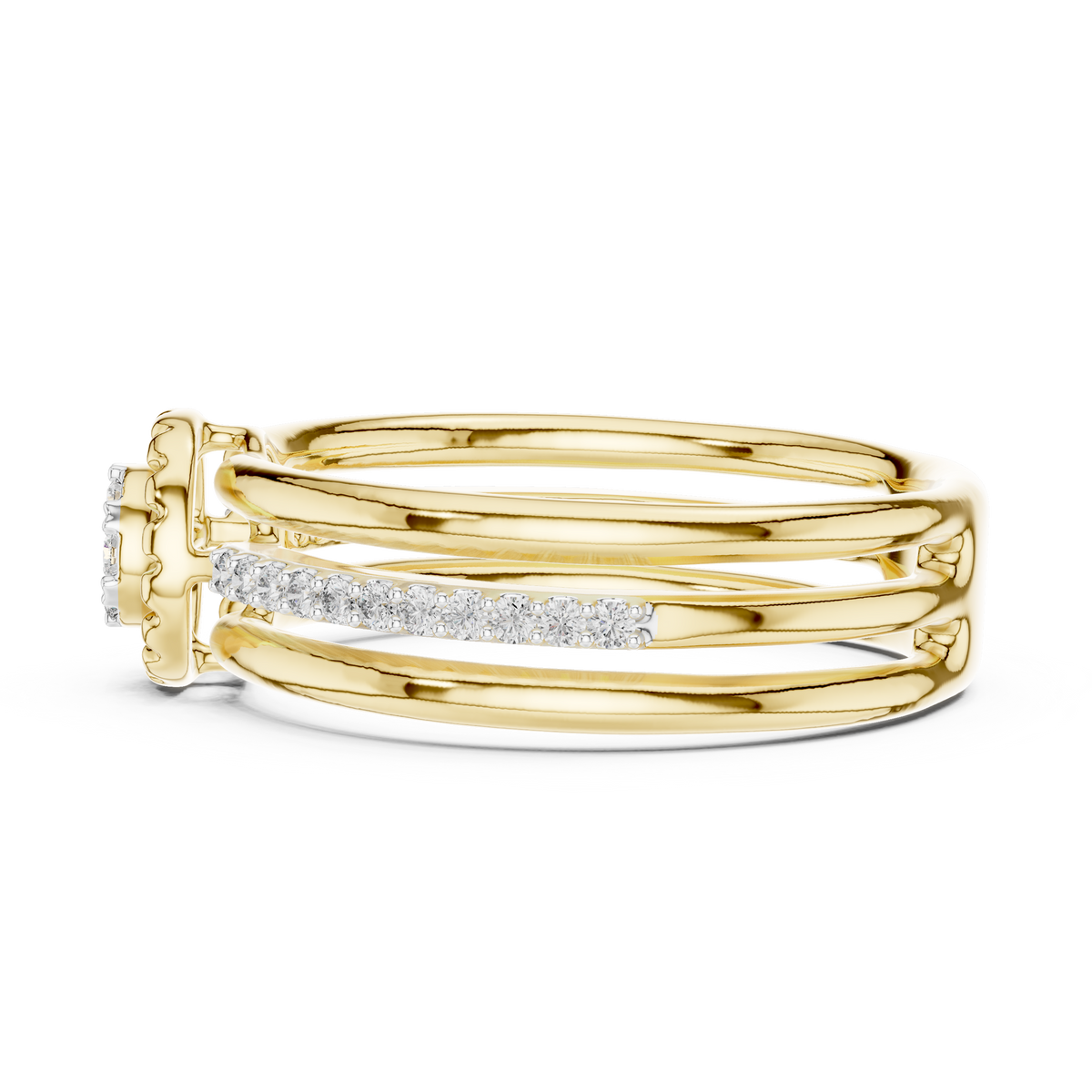 Luxury White Gold Diamond Engagement Ring for Her