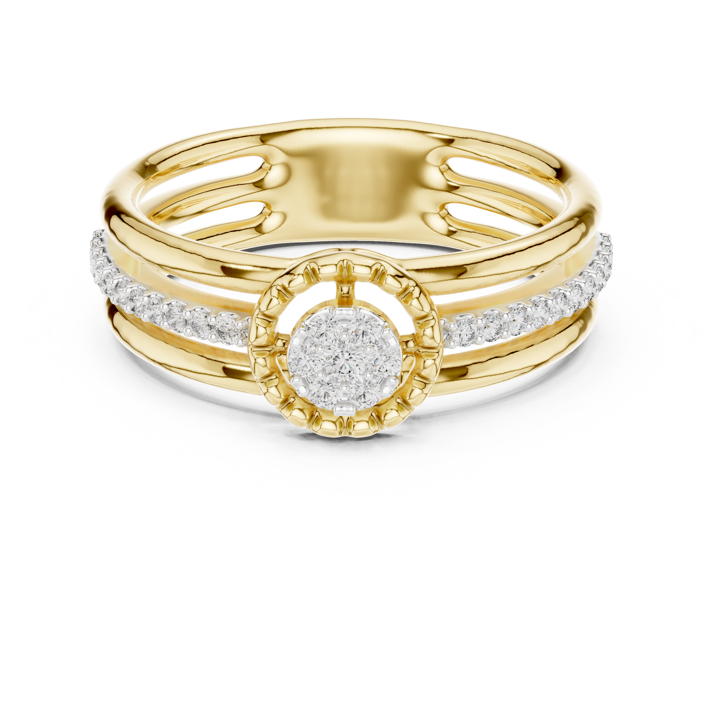 Luxury White Gold Diamond Engagement Ring for Her