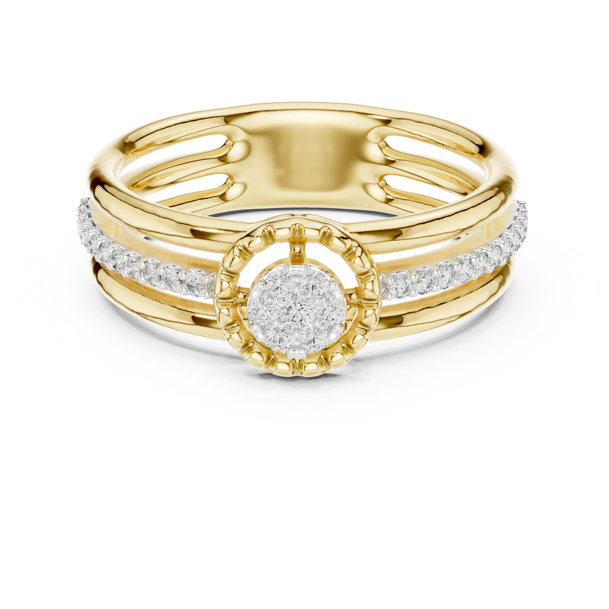 Luxury White Gold Diamond Engagement Ring for Her