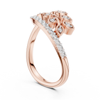 Nature Inspired Diamond Open Ring – Luxury Gold Jewelry