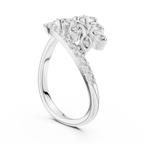 Nature Inspired Diamond Open Ring – Luxury Gold Jewelry