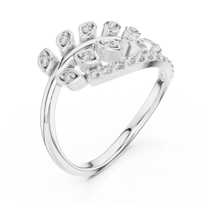 Nature Inspired Diamond Open Ring – Luxury Gold Jewelry