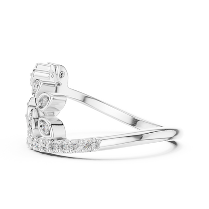 Nature Inspired Diamond Open Ring – Luxury Gold Jewelry