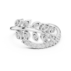 Nature Inspired Diamond Open Ring – Luxury Gold Jewelry