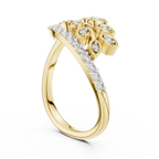 Nature Inspired Diamond Open Ring – Luxury Gold Jewelry