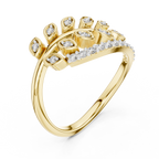 Nature Inspired Diamond Open Ring – Luxury Gold Jewelry