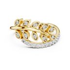 Nature Inspired Diamond Open Ring – Luxury Gold Jewelry