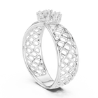 Elegant Filigree Diamond Statement Ring in Gold