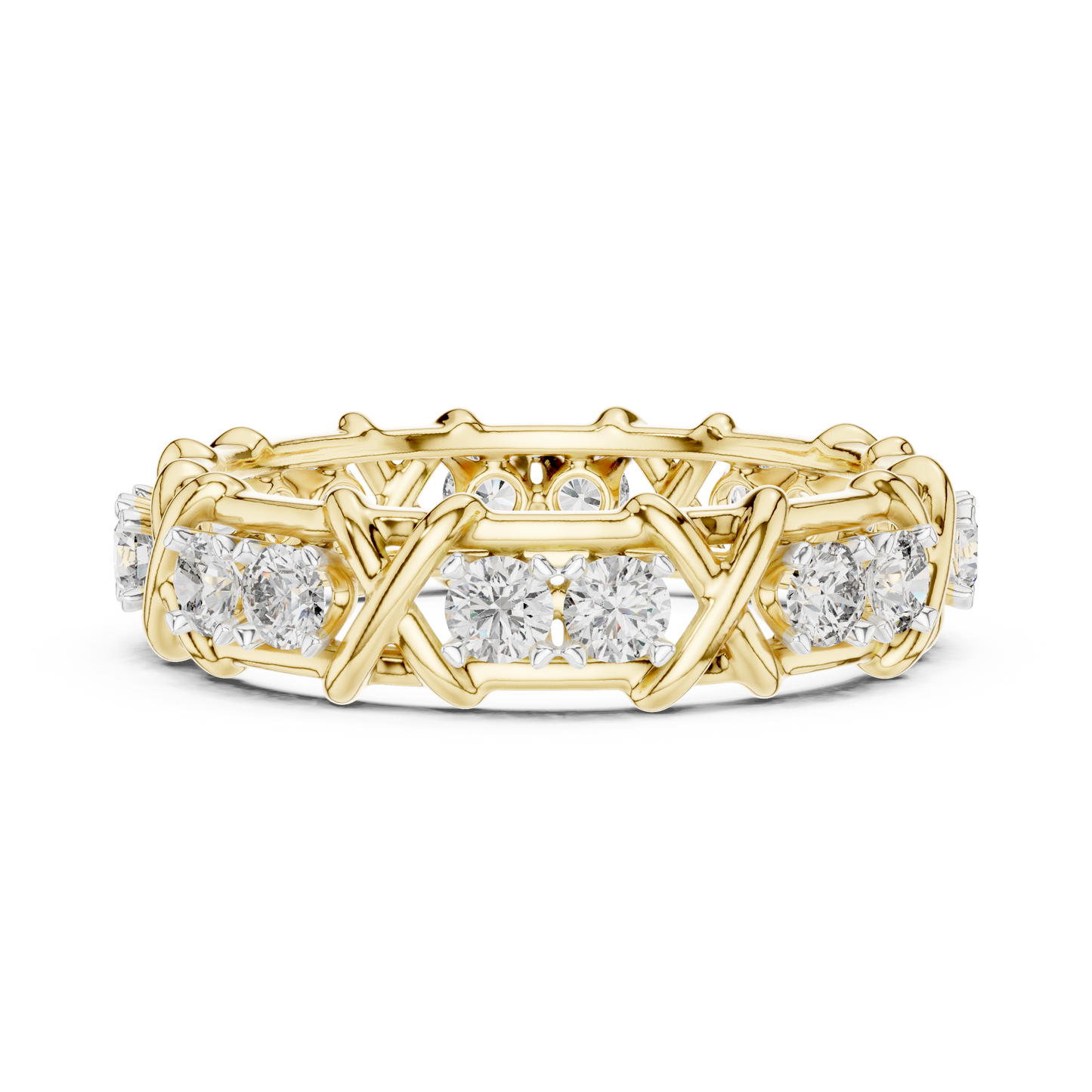 Elegant Designer Diamond Band Ring – Luxury Fine Jewelry