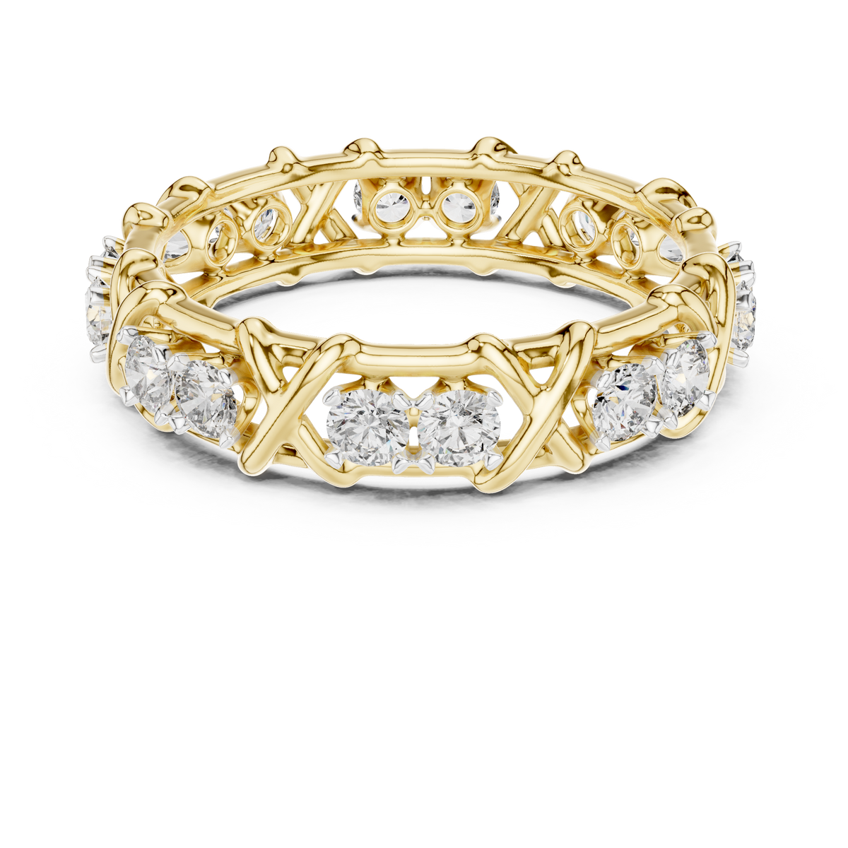 Elegant Designer Diamond Band Ring – Luxury Fine Jewelry