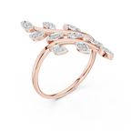 Elegant Marquise Leaf Open Ring