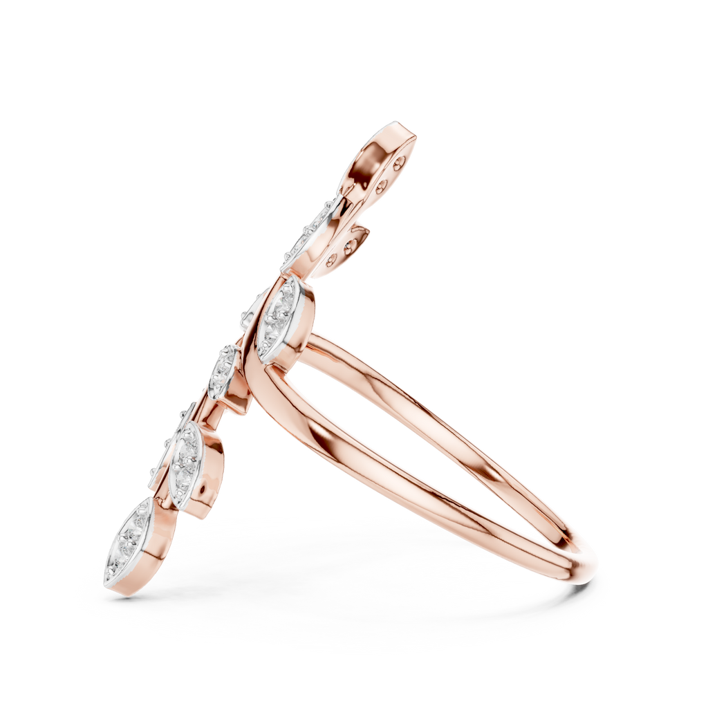Elegant Marquise Leaf Open Ring