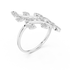 Elegant Marquise Leaf Open Ring