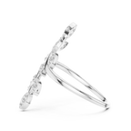 Elegant Marquise Leaf Open Ring
