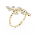 Elegant Marquise Leaf Open Ring