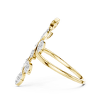 Elegant Marquise Leaf Open Ring