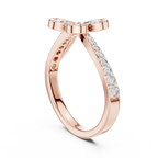 Floral Twist Diamond Gold Ring