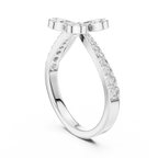 Floral Twist Diamond Gold Ring