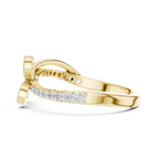 Floral Twist Diamond Gold Ring