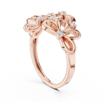 Contemporary Flower Diamond Ring
