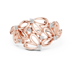 Contemporary Flower Diamond Ring