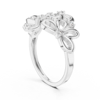 Contemporary Flower Diamond Ring