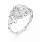 Contemporary Flower Diamond Ring