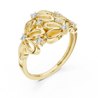 Contemporary Flower Diamond Ring