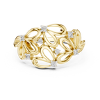 Contemporary Flower Diamond Ring