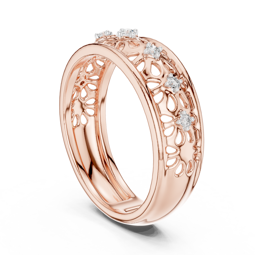 Luxury Open Floral Ring
